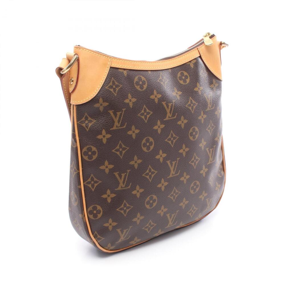 Louis Vuitton Monogram Canvas Bag Leather Odeon Brown Shoulder
